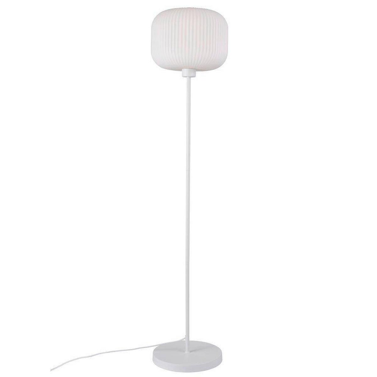 Stehleuchte Milford Weiß D: 30 cm - Weiß, Design, Glas/Metall (30/140cm) - Nordlux