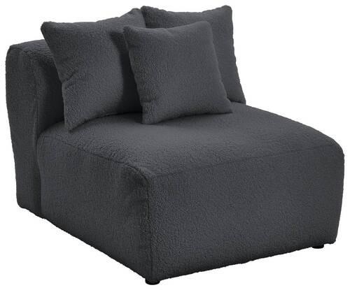 Modul Sofa Bloom B: 85 Cm Dunkelgrau - Dunkelgrau, Trend, Textil (85/70/122cm) - Livetastic