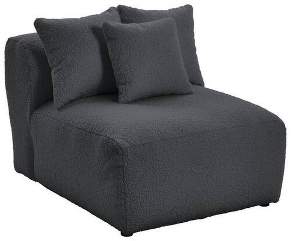 Modul Sofa Bloom B: 85 Cm Dunkelgrau - Dunkelgrau, Trend, Textil (85/70/122cm) - Livetastic