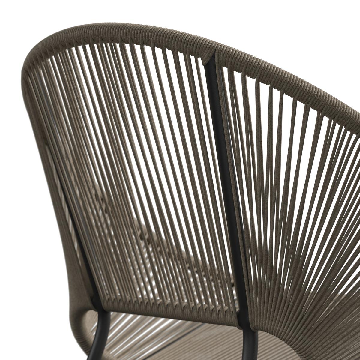 Loungesessel Sun - Beige/Schwarz, MODERN, Kunststoff/Metall (69/82/68cm) - Beldano