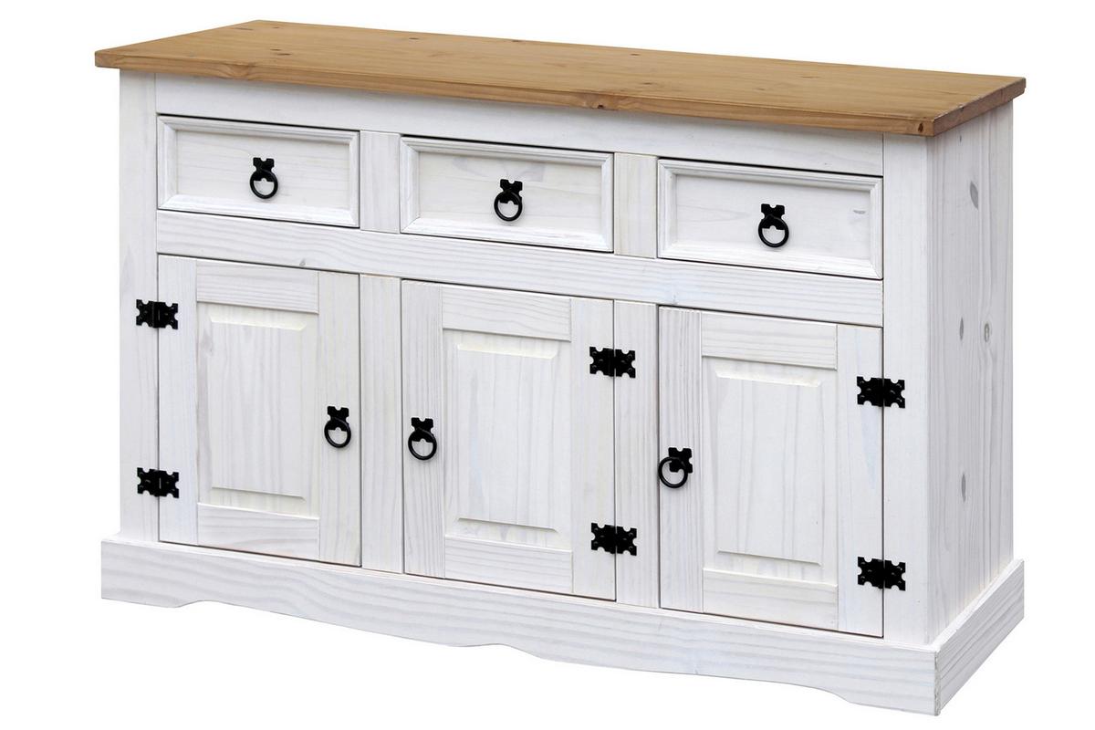 Sideboard Weiß B: 130cm - Weiß, Design, Holz (130/80/45cm) - Livetastic