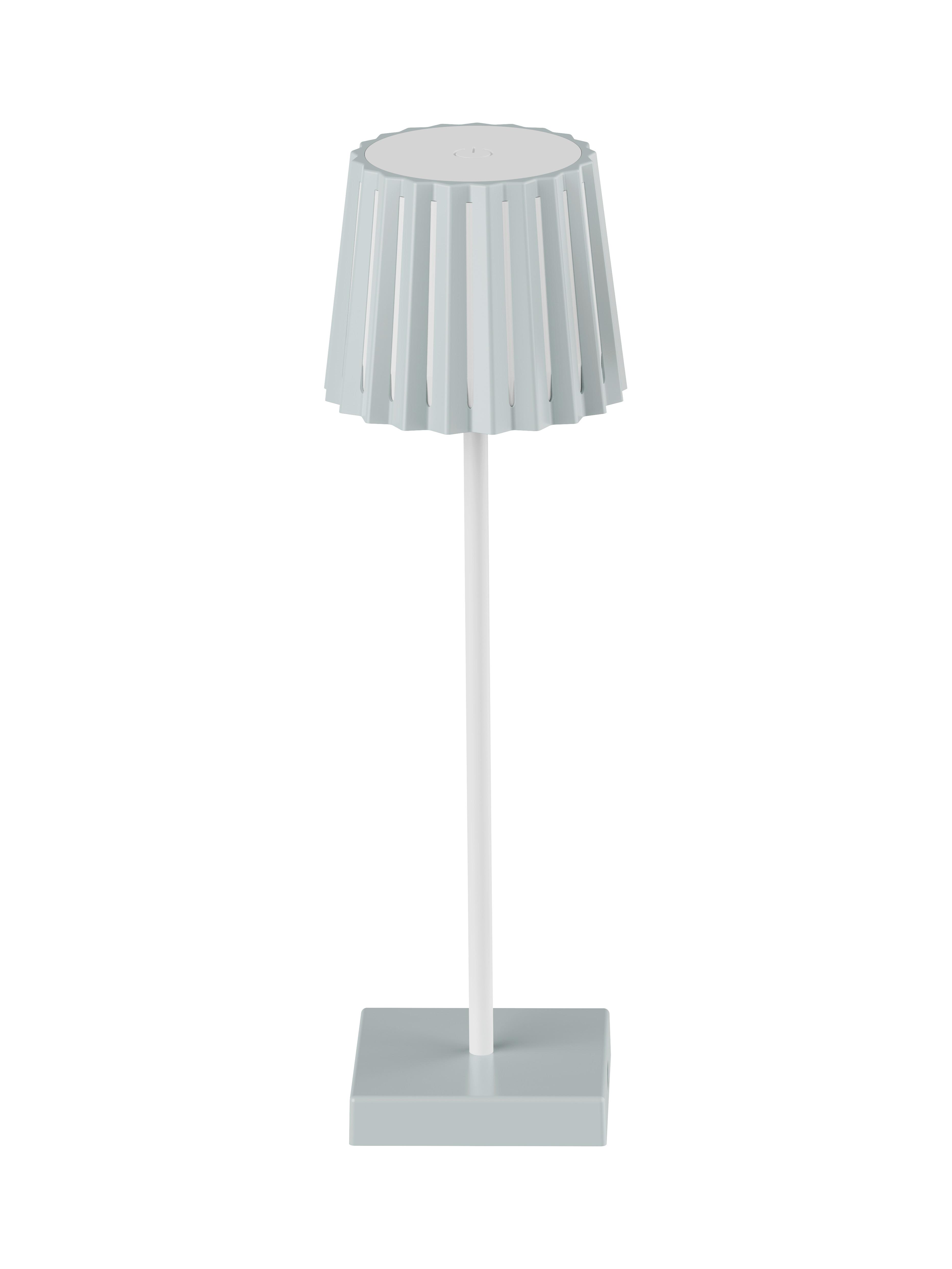 NABÍJATEĽNÁ STOLNÁ LAMPA PLISI - biela/šalviovozelená, Modern, kov/plast (10/28cm) - Mömax