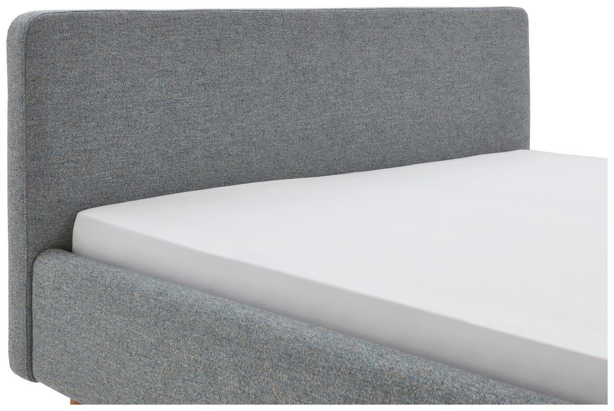 Polsterbett Mattis Herve Türkis 160x200cm - Türkis/Eichefarben, Design, Textil (160/200cm) - MID.YOU