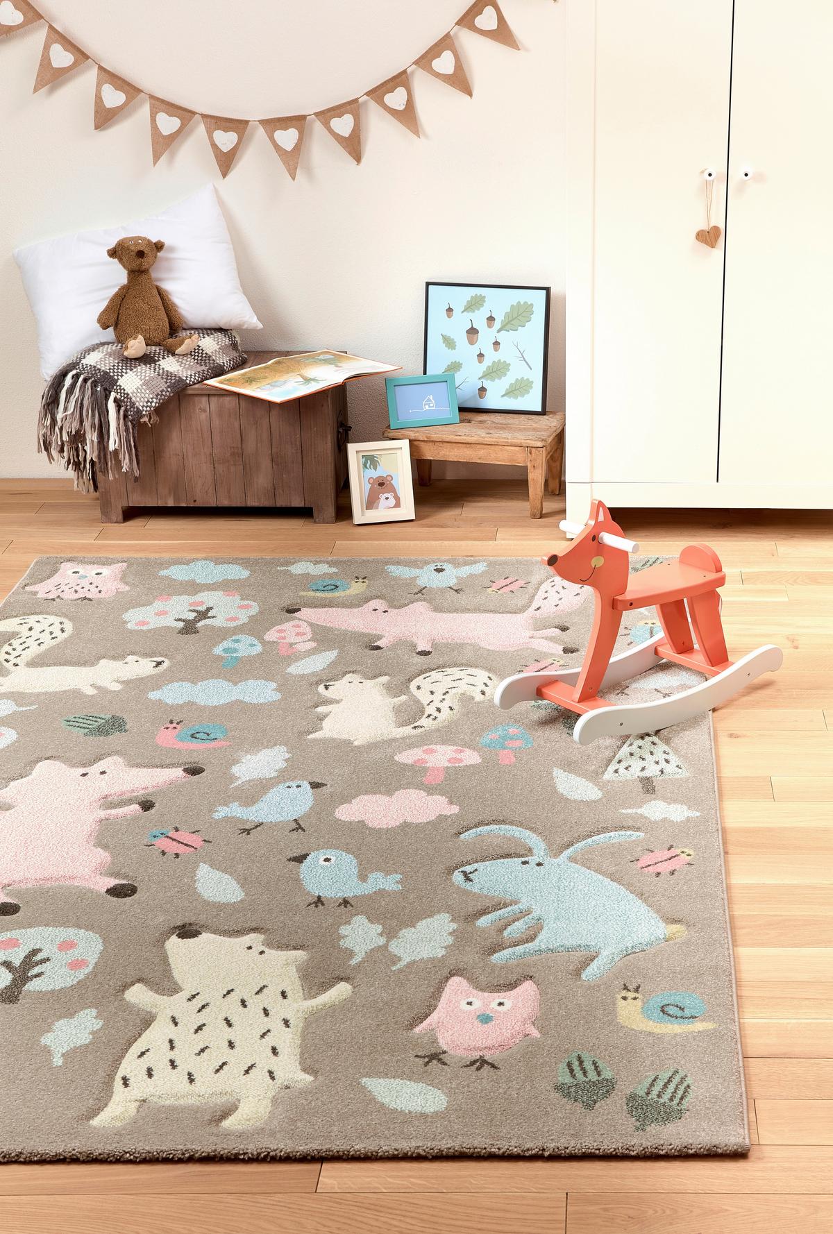 KINDERTEPPICH FOREST - Taupe, Trend, Textil (133/200cm) - Sigikid