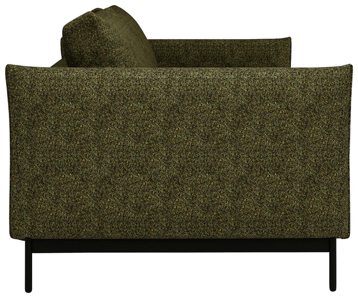 Sofa Mit Stauraum Bueno Chenille Grün B: 223 Cm - Schwarz/Grün, Design, Textil (223/96/95cm) - Livetastic