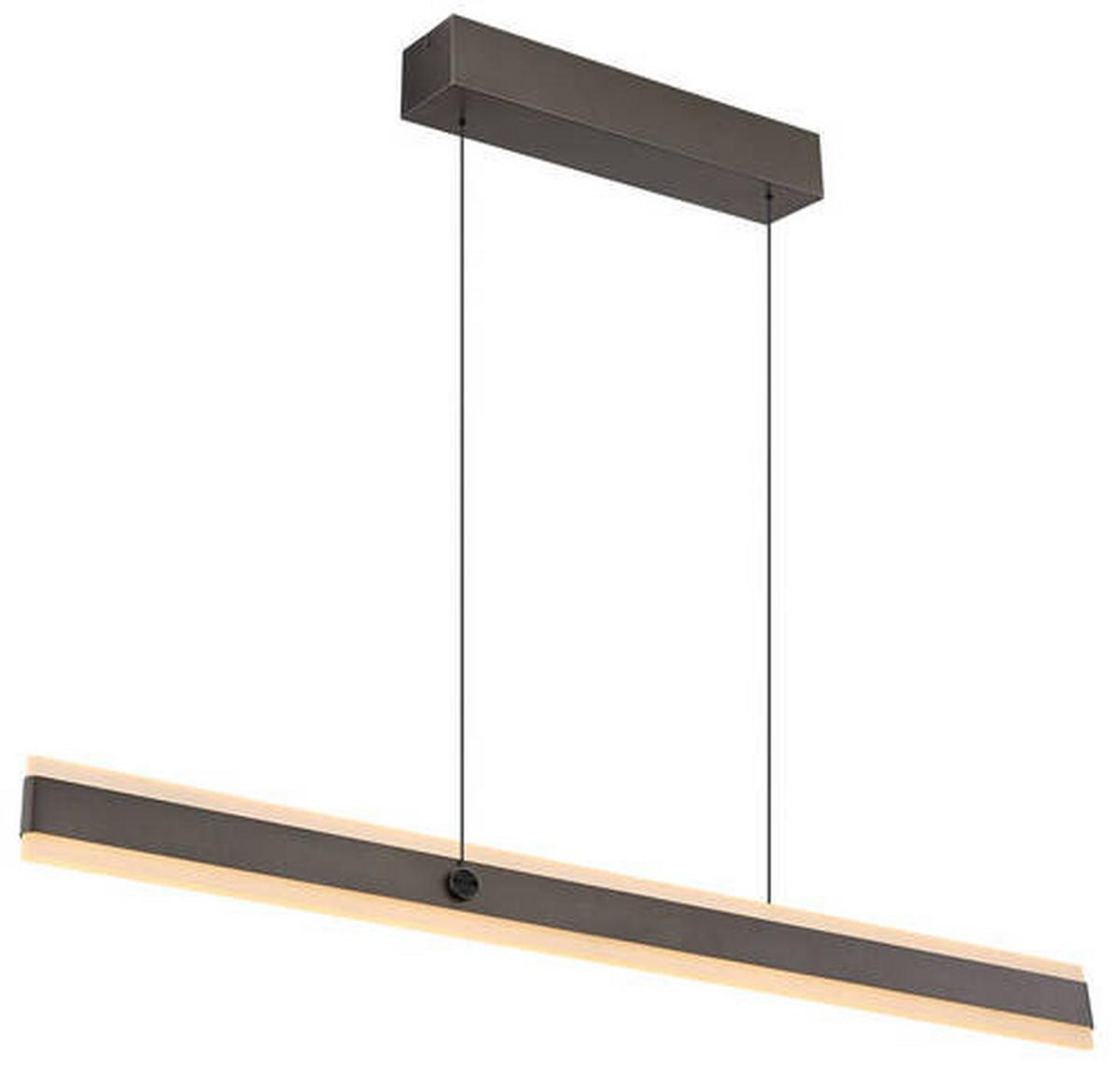 LED-Hängeleuchte 67161-36 - Titanfarben/Opal, Design, Kunststoff/Metall (96/7,5/170cm) - Globo