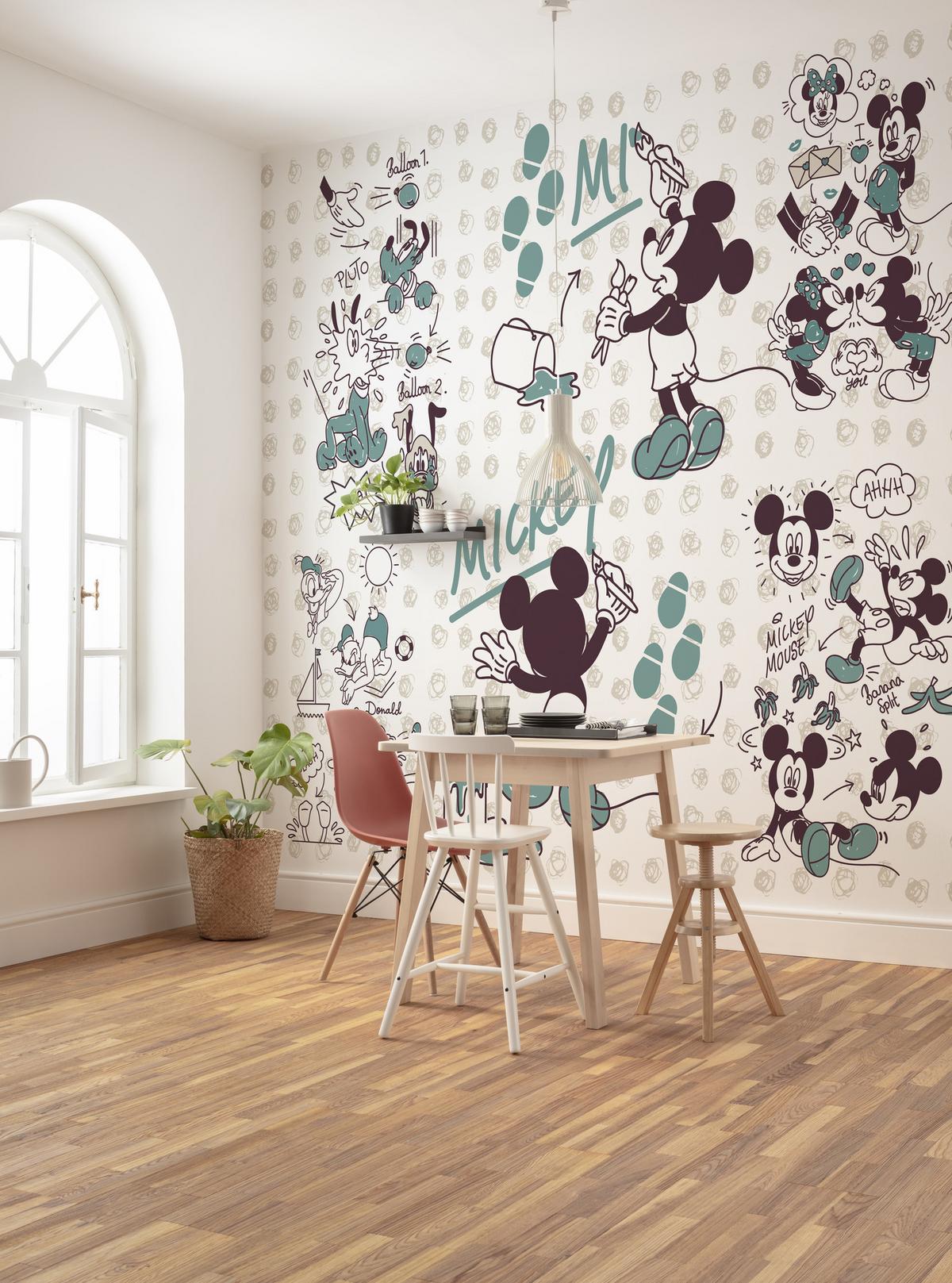 Fototapete Mickey And Friends - Multicolor, Trend, Textil (350/280cm)