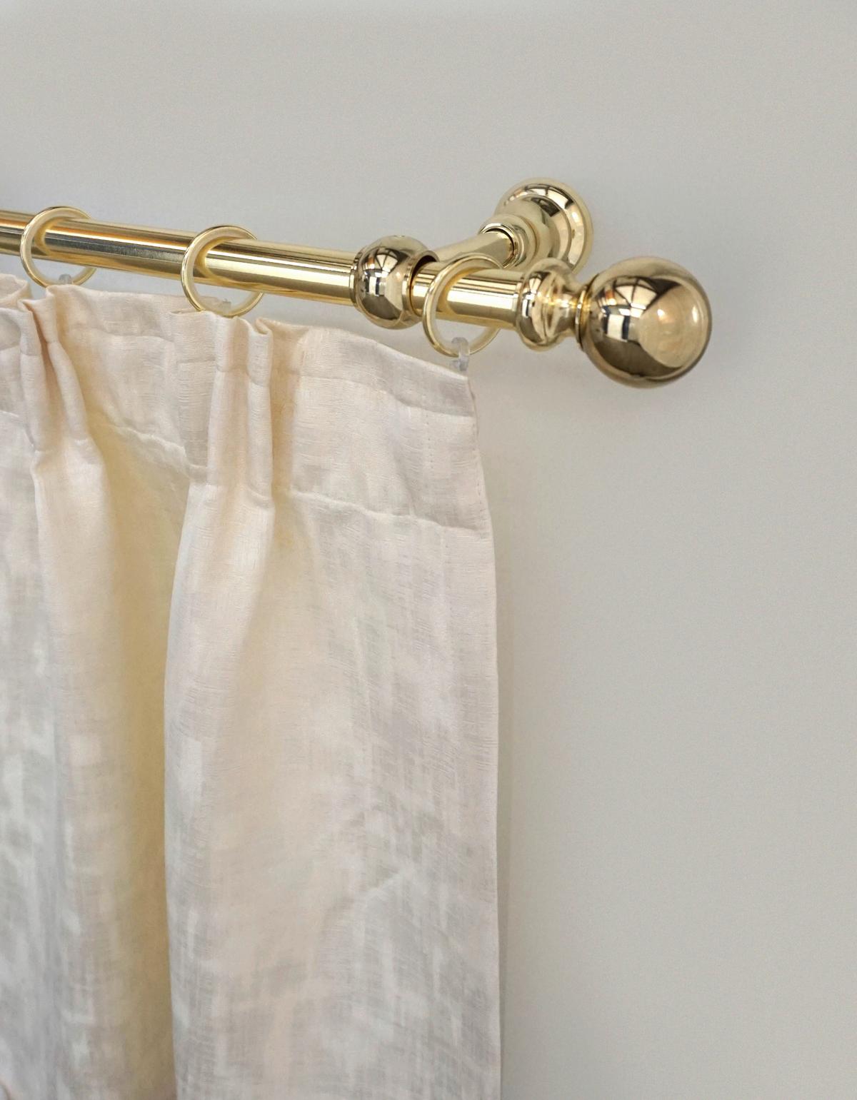 Vorhangstange Goldfarben, 185 cm - Goldfarben, KONVENTIONELL, Metall (185cm)
