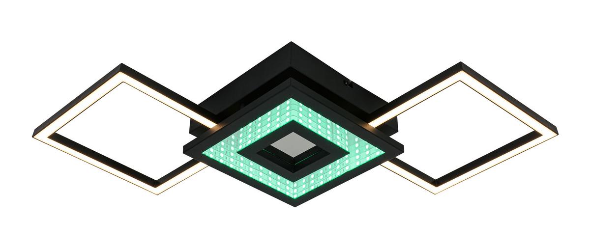 LED-Deckenleuchte Charlotta - Schwarz, Basics, Kunststoff/Metall (27,8/66/7cm) - Luca Bessoni