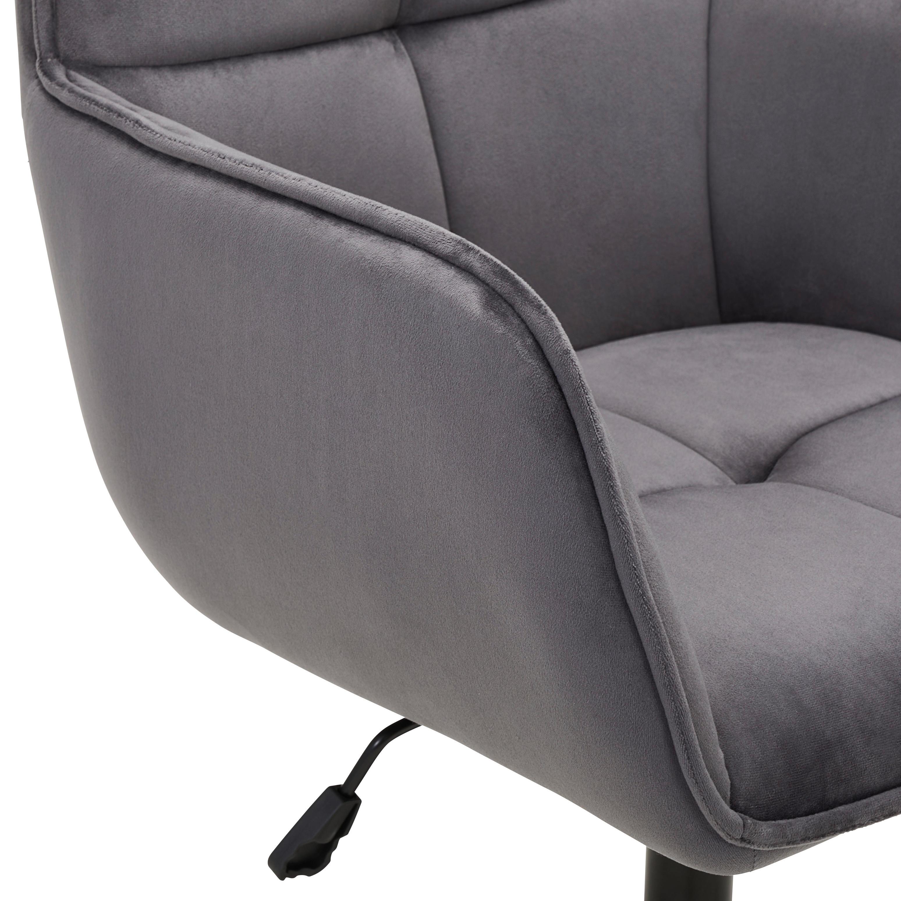 Bürostuhl Salvador höhenverstellbar Dunkelgrau - Dunkelgrau/Schwarz, MODERN, Kunststoff/Textil (60/80-90/62cm) - Livetastic