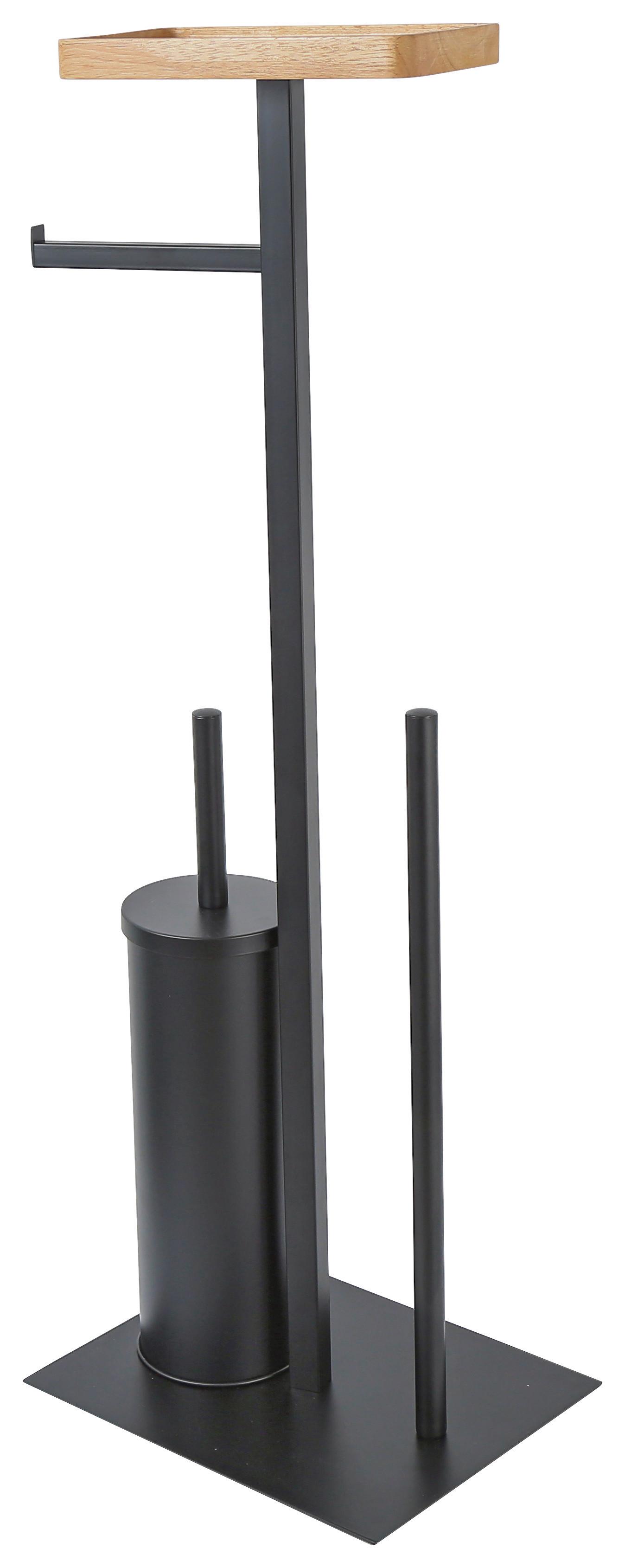 WC-Bürstengarnitur Pisa 2 B992495-4 - Schwarz, KONVENTIONELL, Kunststoff/Metall (25/72,5/20cm) - Ondega