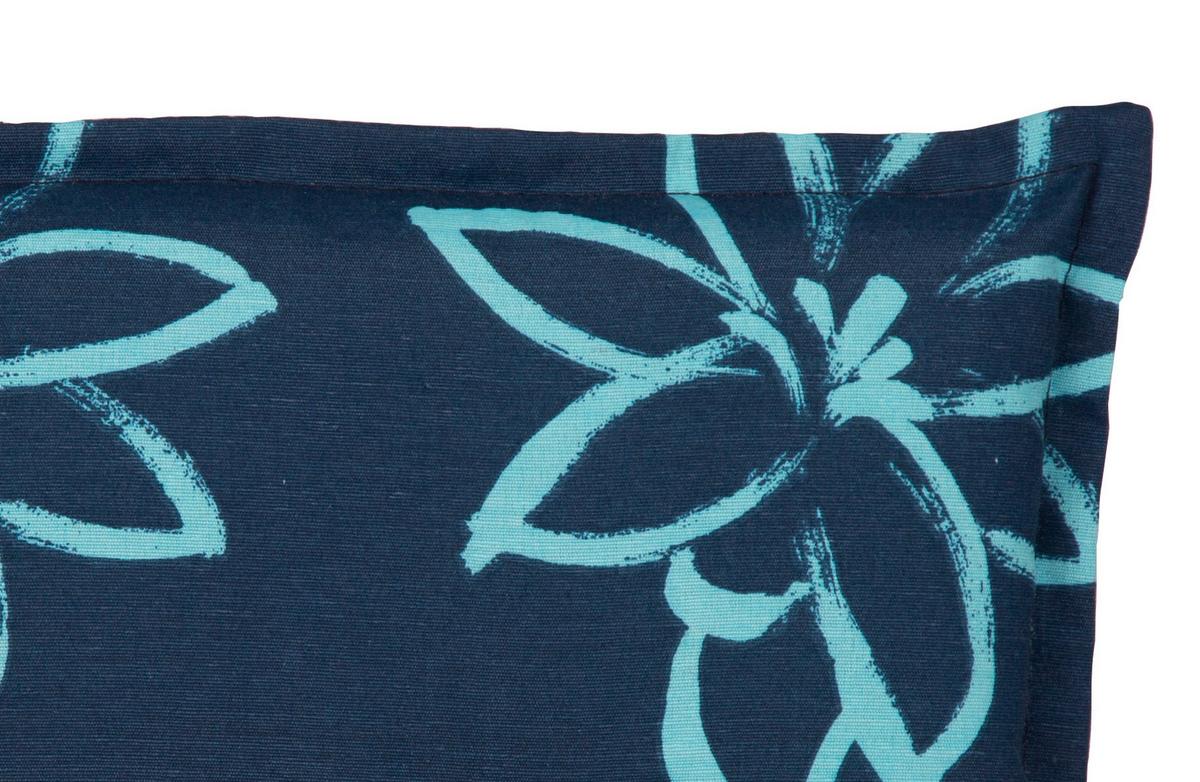 Niederlehner Auflage 4er-set Bunde100x50x6cm Blau - Dunkelblau/Hellblau, Basics, Textil (100/50/6cm) - Gardenson