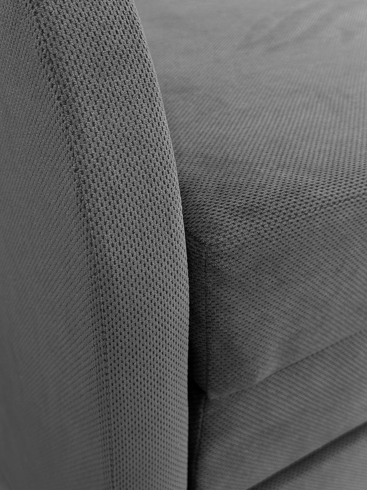 Schlafsofa mit Bettkasten Milan Dunkelgrau B: 203 cm - Dunkelgrau/Schwarz, Design, Textil (203/77/86cm) - MID.YOU