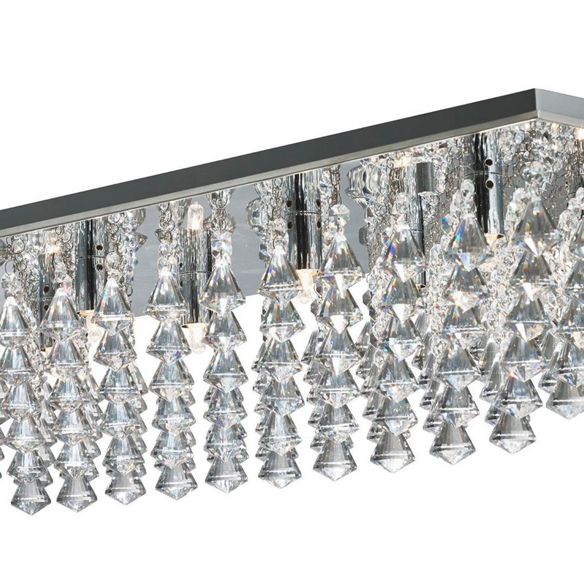 Deckenleuchte Hanna 8lt 7828-8cc - Chromfarben, Design, Glas/Metall (33/33/20cm)