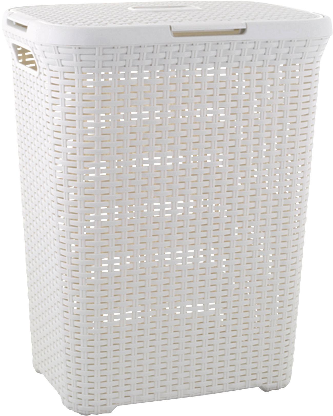 Szennyestartó Rattan Hatású - krém, Konventionell, műanyag (34,1/61,5/44,8cm) - Curver