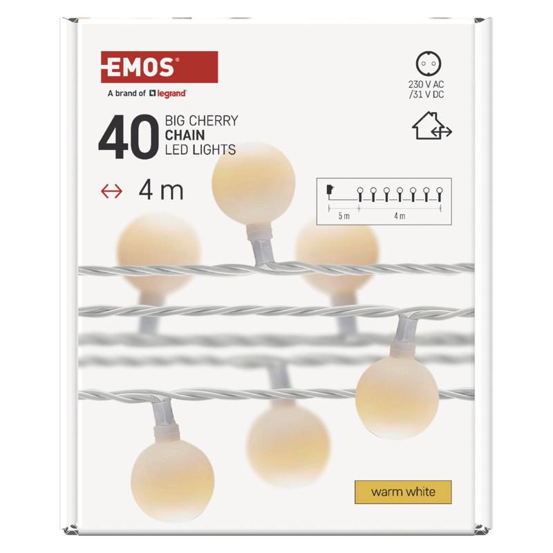 DEKORAČNÉ LED SVIETIDLO teplá biela - biela, Design, kov/plast (400cm)