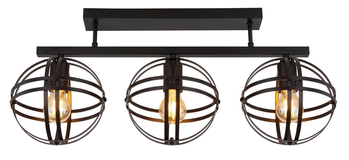 Deckenleuchte 15639-3D - Schwarz, Trend, Metall (70/20/32cm) - Globo