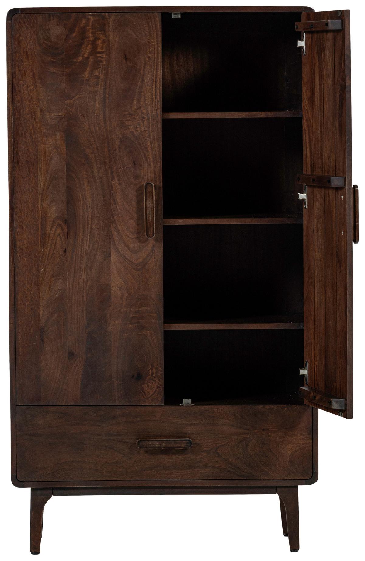 Schrank Liya Dunkelbraun B: 85 Cm - Dunkelbraun, Design, Holz (85/150/35cm) - Livetastic