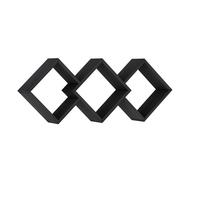 Wandregal Galaxy Schwarz B: 102 Cm - Schwarz, Design, Holzwerkstoff (102/42/20cm) - Livetastic