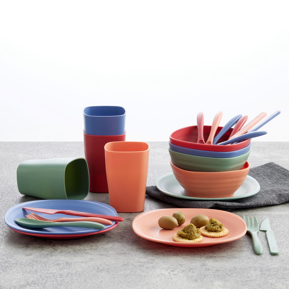 Sada na piknik POP UP MUSHROOM - vícebarevná, Lifestyle, plast (18/26/14cm) - Mömax
