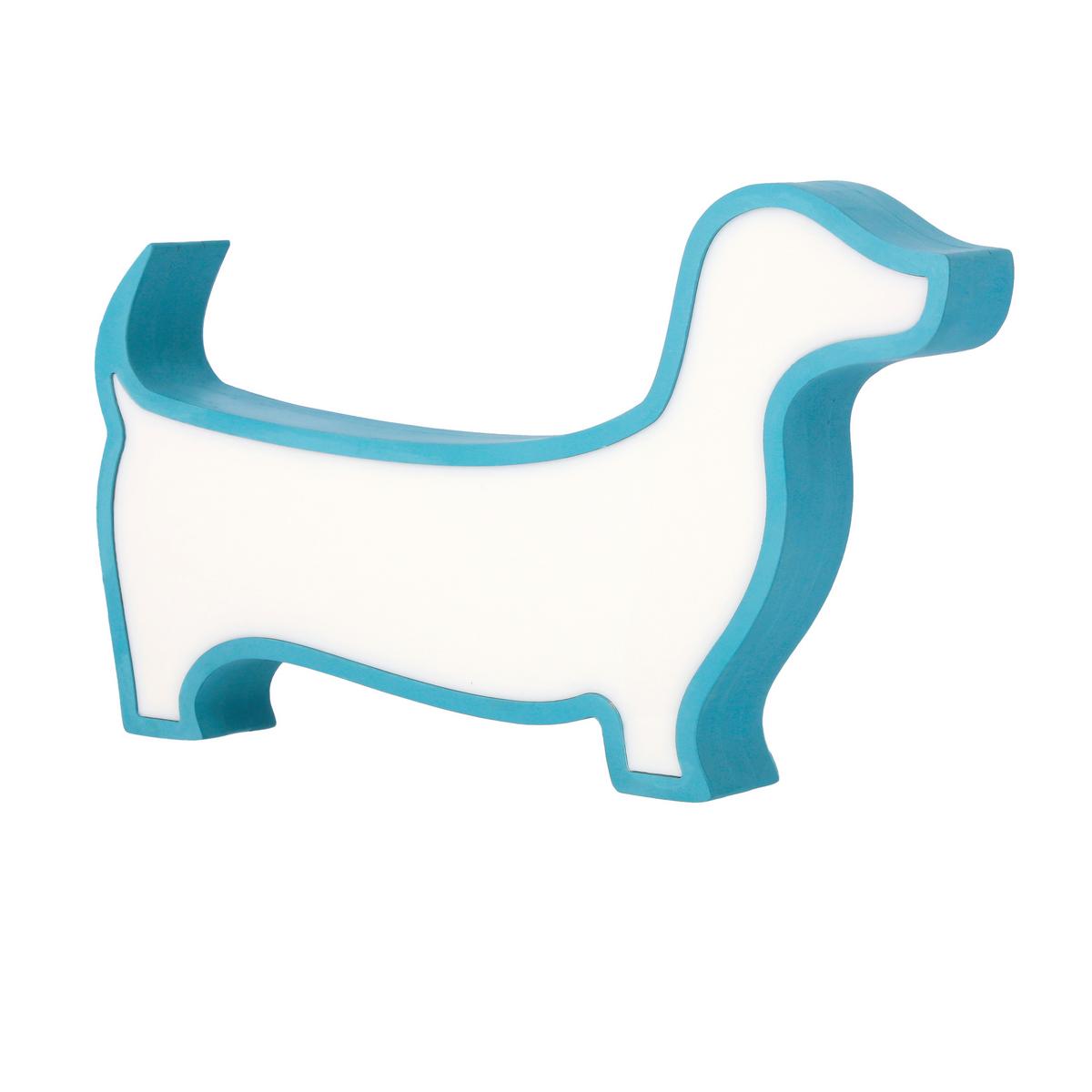 Kindertischleuchte 41-10636 Dog - Blau, Basics, Holzwerkstoff/Kunststoff (32/3.5/18cm)