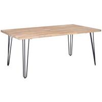 Gartentisch Bergen Aus Akazienholz L: 180 cm - Schwarz/Akaziefarben, MODERN, Holz/Metall (180/75/100cm) - Beldano