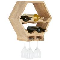 REGÁL NA LÁHVE BRUNO -SB- - barvy akácie, Moderní, dřevo (40/20/40cm) - Mömax