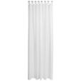 Vorhang mit Schlaufen und Band Malika 140x255 cm Weiß - Weiß, KONVENTIONELL, Textil (140/255cm) - Ondega