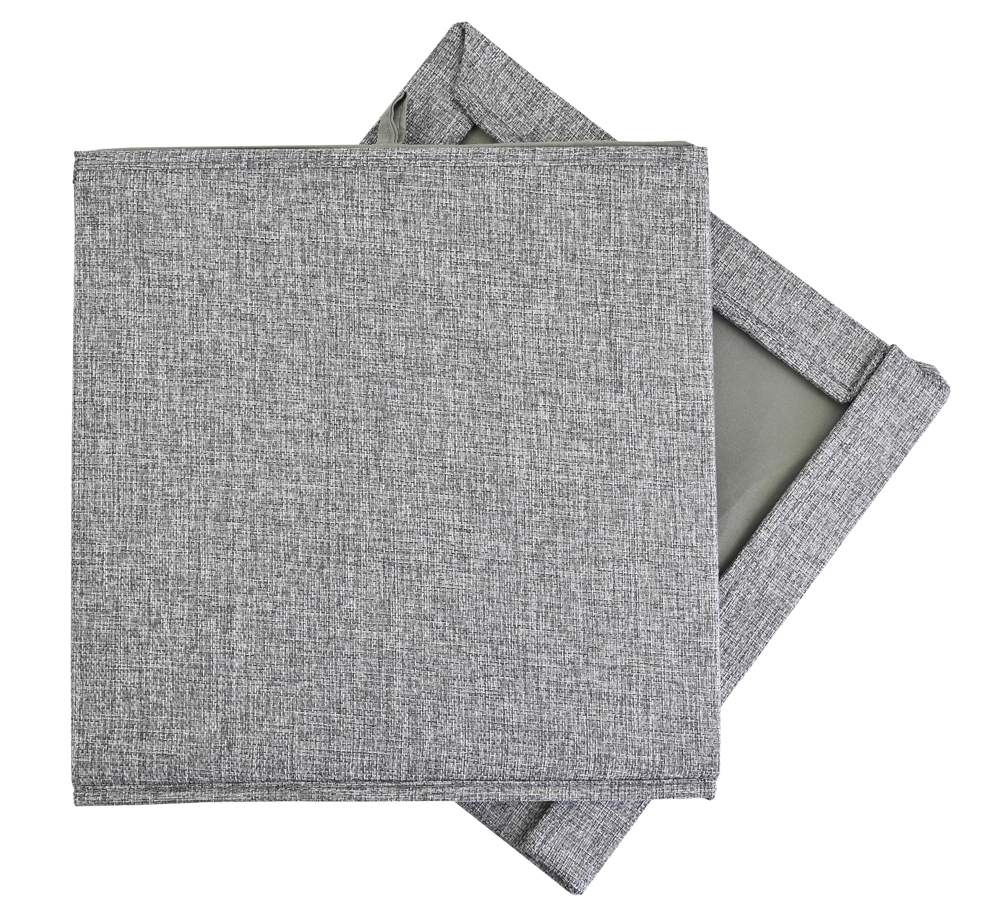 Skládací krabice BOBBY S VÍKEM - šedá, Moderní, karton/textil (33/33/33cm) - Mömax