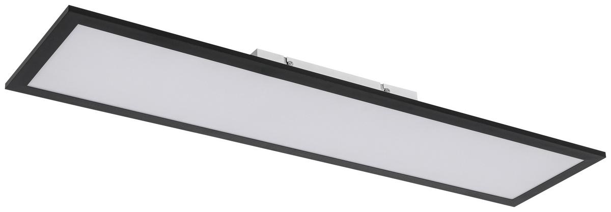 STROPNÉ LED SVIETIDLO JUO - čierna/biela, Modern, kov/plast (80/20/6,5cm) - Mömax