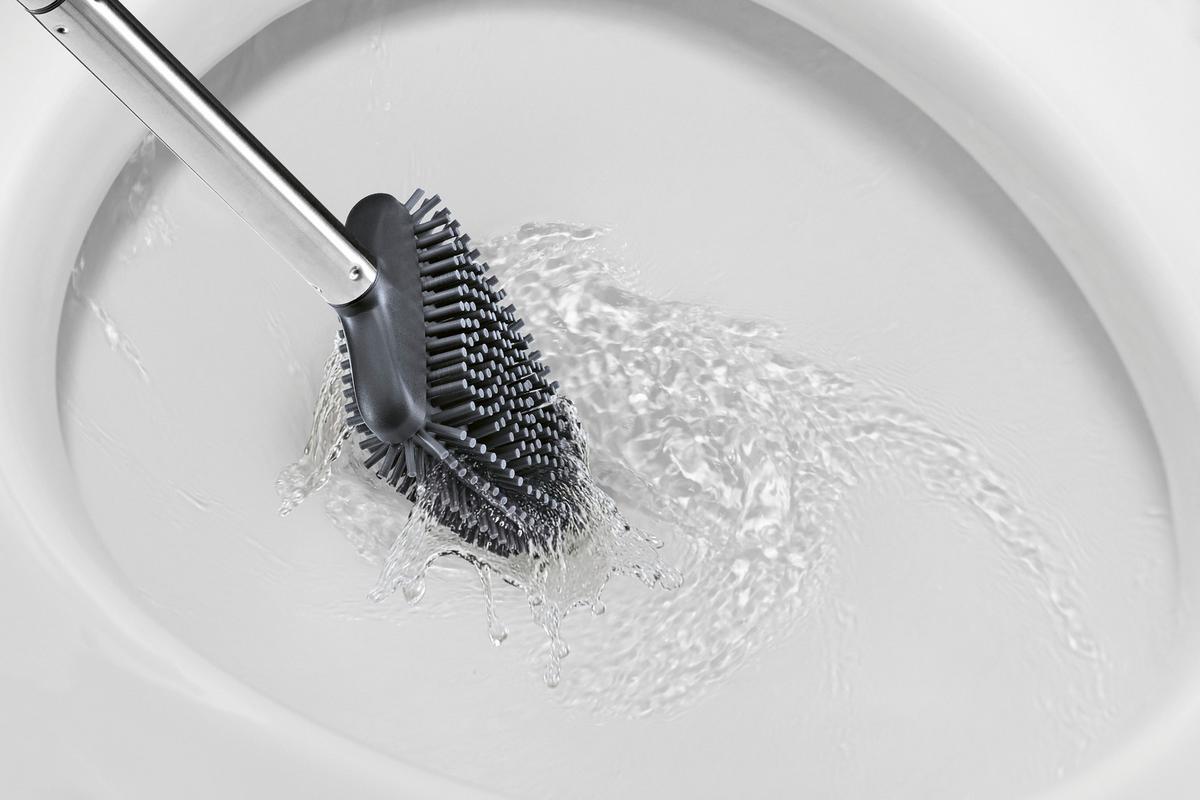WC-BÜRSTE CLEANMAXX - Edelstahlfarben/Grau, Basics, Kunststoff/Metall (11,50/6,50/43cm) - CLEANMAXX