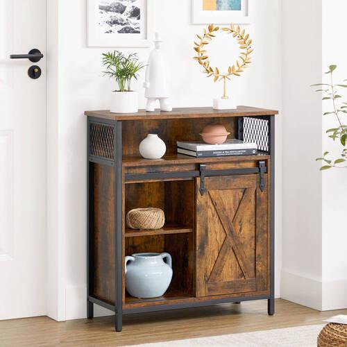 Kommode B: 70 Cm Braun/schwarz - Schwarz/Braun, Trend, Holzwerkstoff/Metall (70/80/30cm) - Boxxx