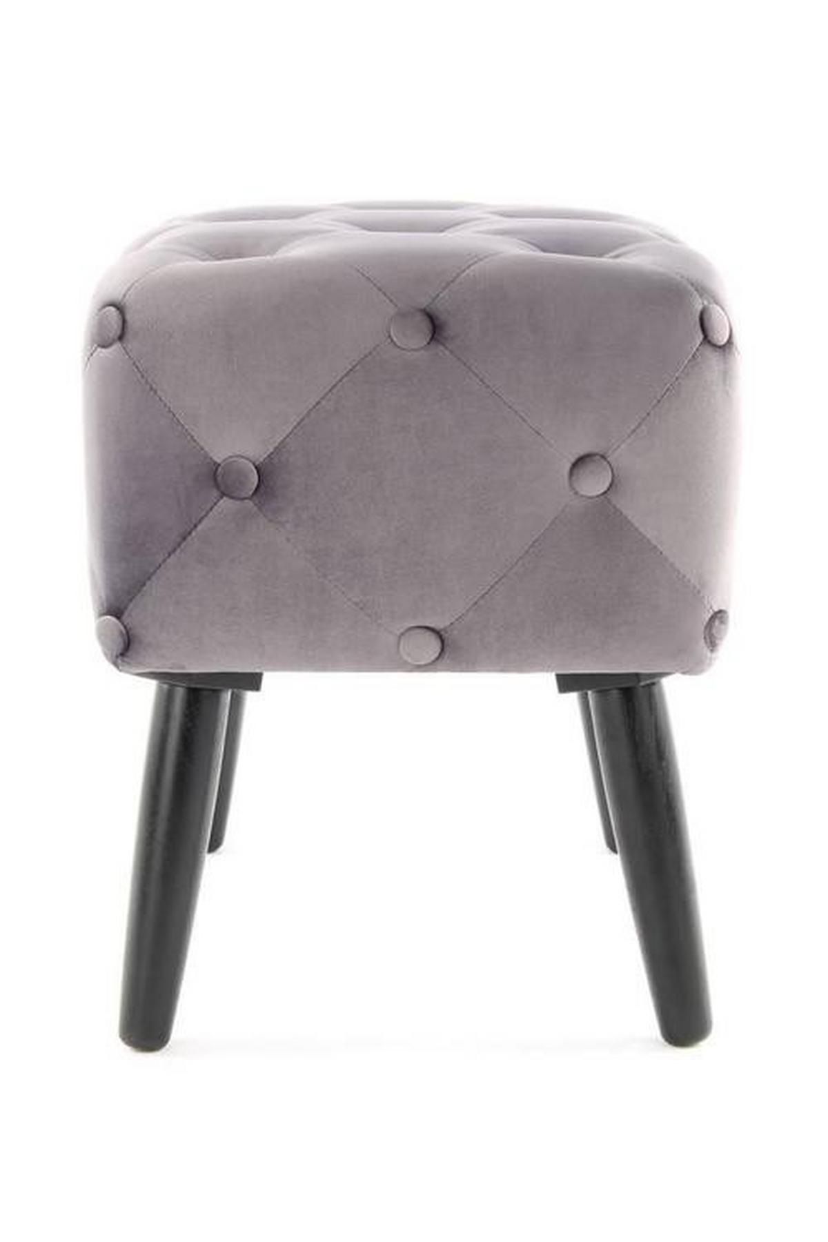 TABURETKA A7QQP - čierna/sivá, Basics, kompozitné drevo/textil (40/48/60cm)