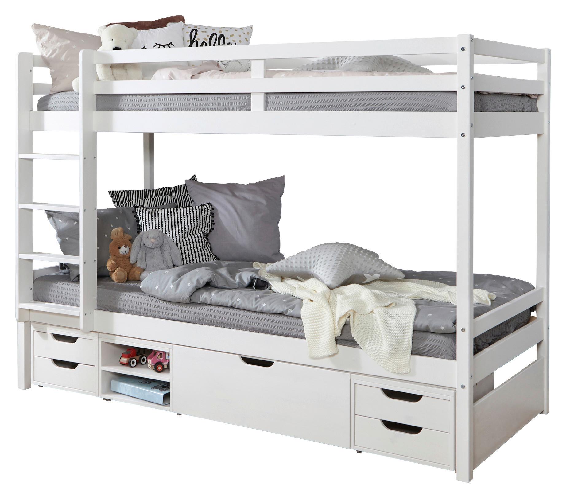 Etagenbett Finn - Weiß, MODERN, Holz (90/200cm) - MID.YOU