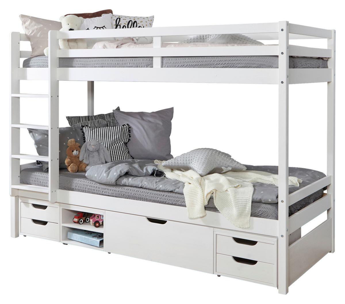 Etagenbett Finn - Weiß, MODERN, Holz (90/200cm) - MID.YOU