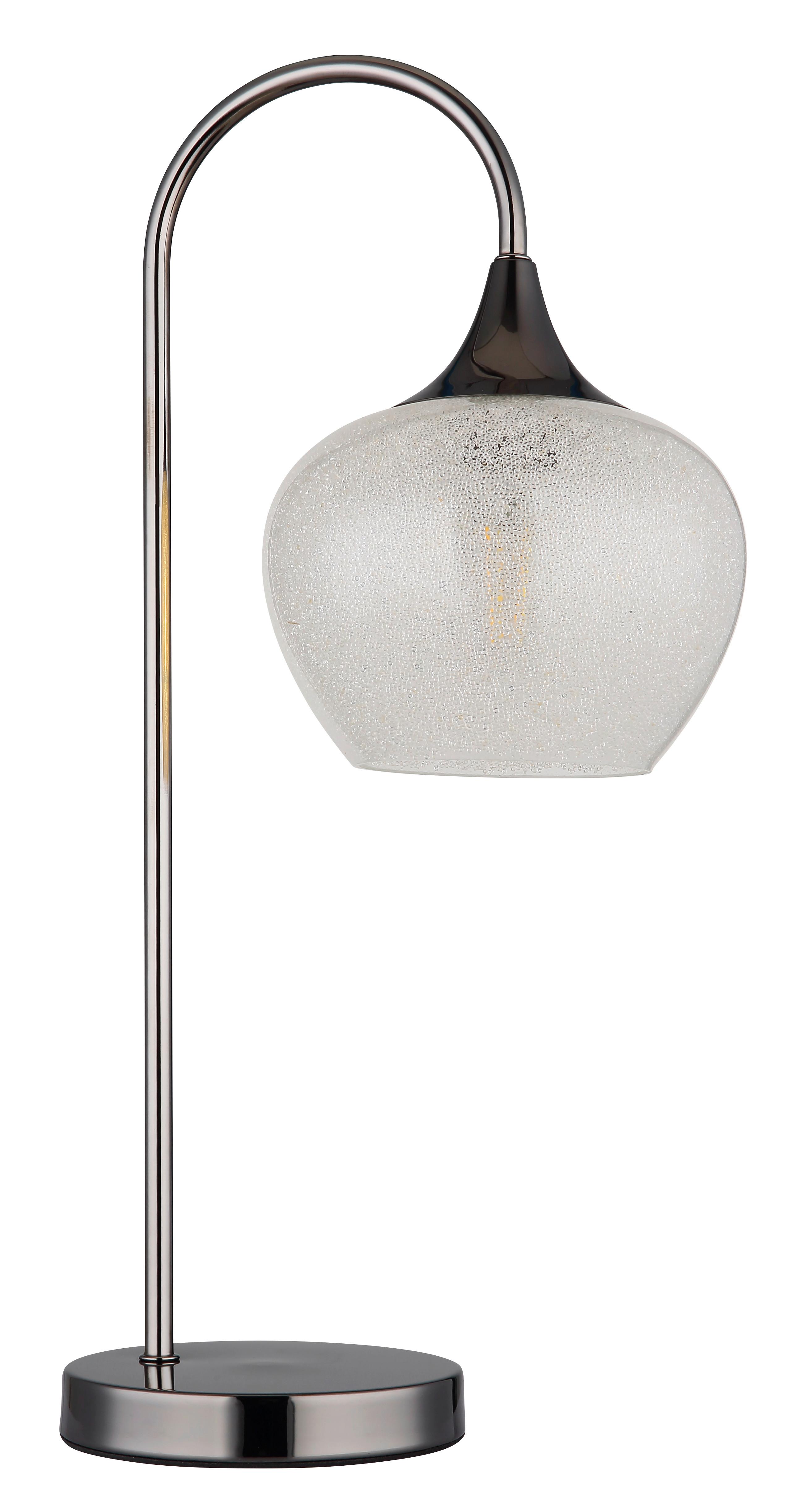 Tischleuchte 15548tk - Klar/Schwarz, Basics, Glas/Metall (27,5/16/54cm) - Globo