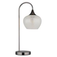 Tischleuchte 15548tk - Klar/Schwarz, Basics, Glas/Metall (27,5/16/54cm) - Globo