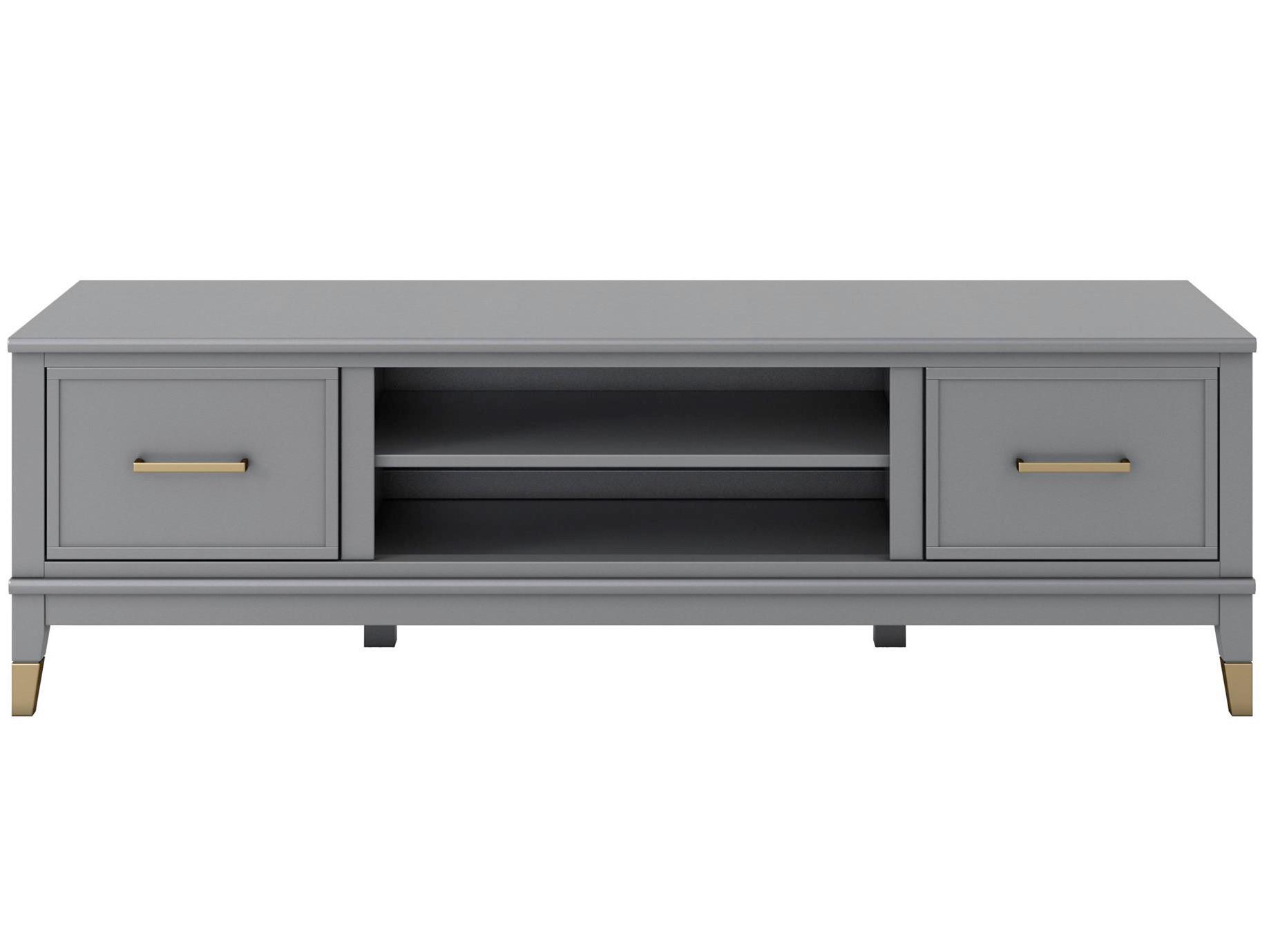 Lowboard Westerleigh Graphitfarben B: 152cm - Graphitfarben/Grau, Design, Holzwerkstoff/Metall (152/47/50cm) - MID.YOU