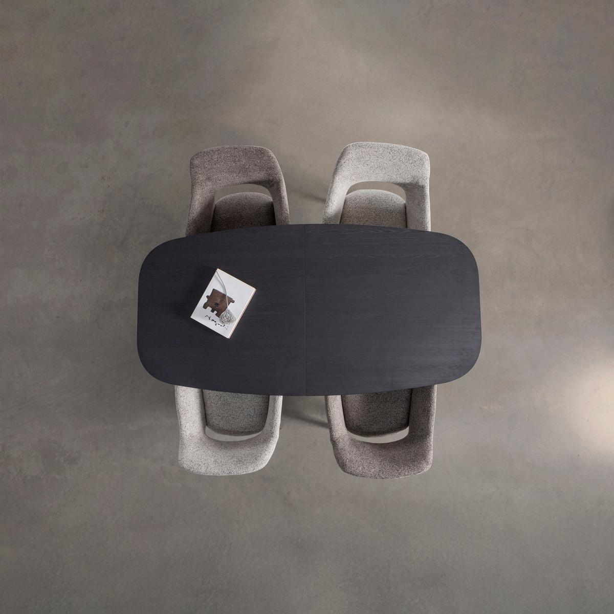 ESSTISCH Arros Schwarz L: 180-220cm - Schwarz, MODERN, Holzwerkstoff (180-220/90/75cm) - Livetastic