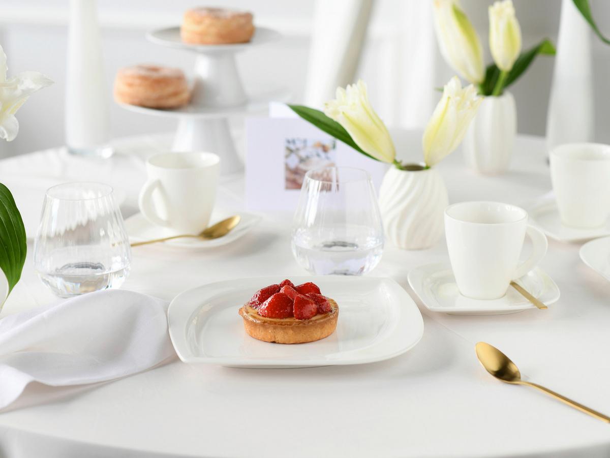 Kaffeeservice Porzellan 6 Personen Geschirr Set - Creme, Basics, Keramik - Creatable
