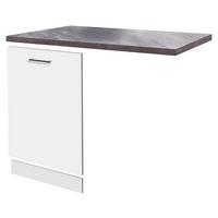 Geschirrspülblende Lucca Graubraun/weiß B: 110 Cm - Graubraun/Weiß, KONVENTIONELL, Holzwerkstoff (110/85/60cm) - FlexWell