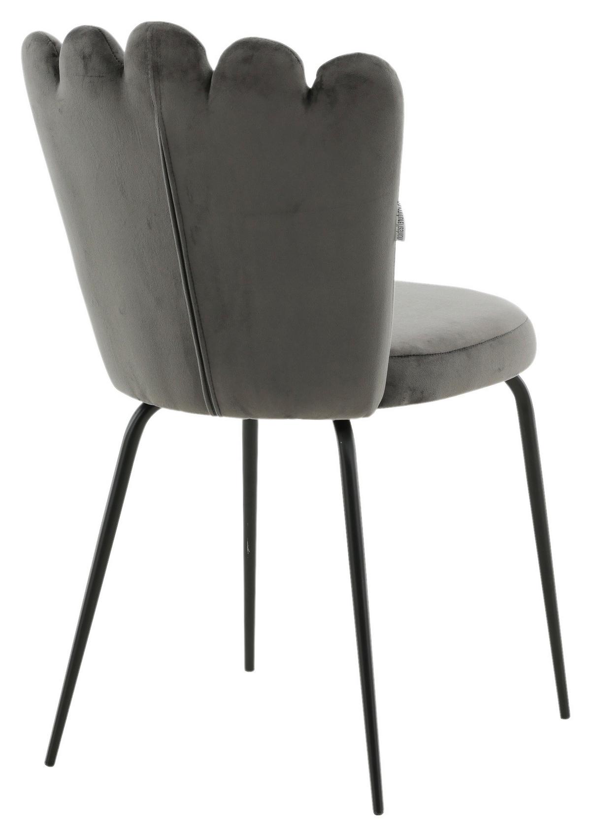 Stuhl-Set Limhamn - Schwarz/Grau, Design, Textil/Metall (44.5/82.5/54cm) - Livetastic