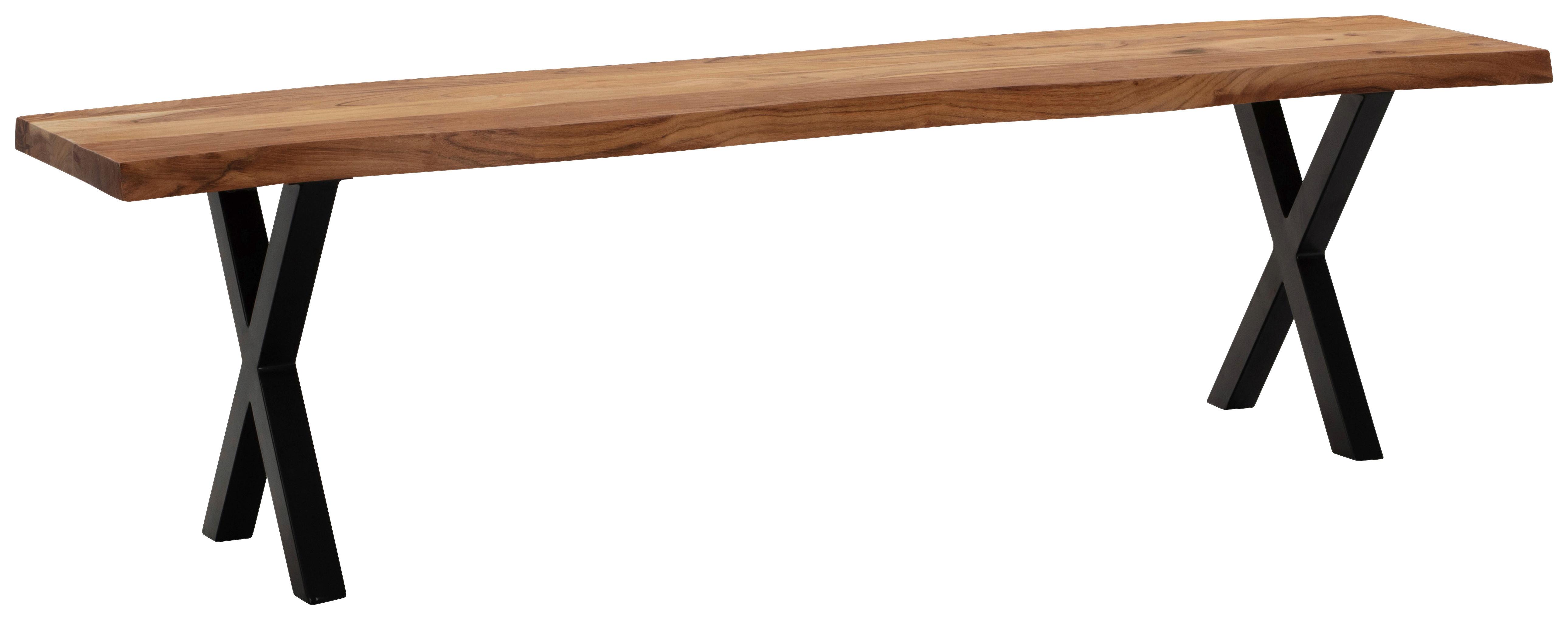 Sitzbank Wl7.298 - Schwarz/Akaziefarben, MODERN, Holz (140/45,5/40cm) - MID.YOU