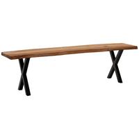 Sitzbank Wl7.298 - Schwarz/Akaziefarben, MODERN, Holz (140/45,5/40cm) - MID.YOU
