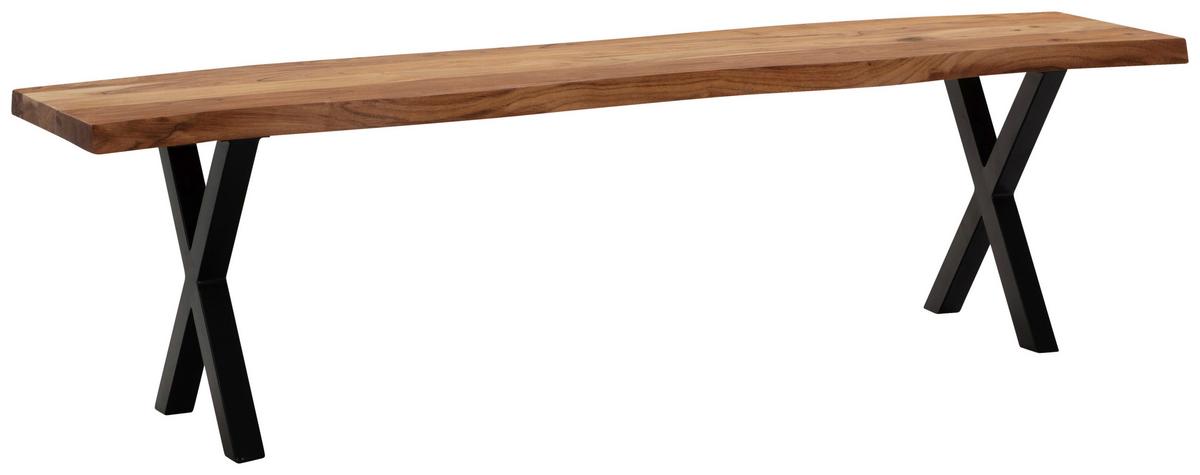 Sitzbank Wl7.298 - Schwarz/Akaziefarben, MODERN, Holz (140/45,5/40cm) - MID.YOU