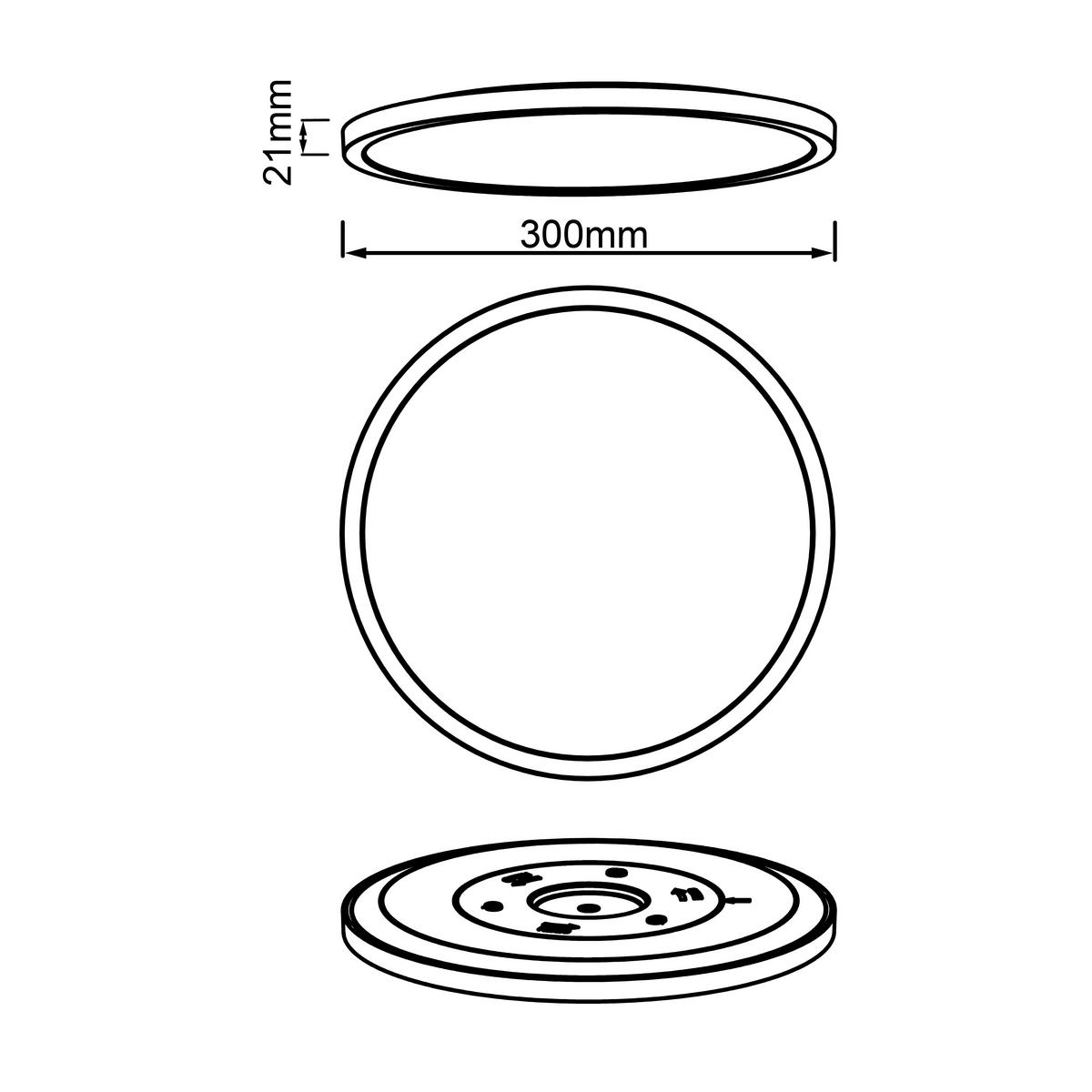 Led-paneel Hk19148s76 Tuco - Schwarz/Weiß, Basics, Kunststoff (29,5/2,5cm) - Brilliant