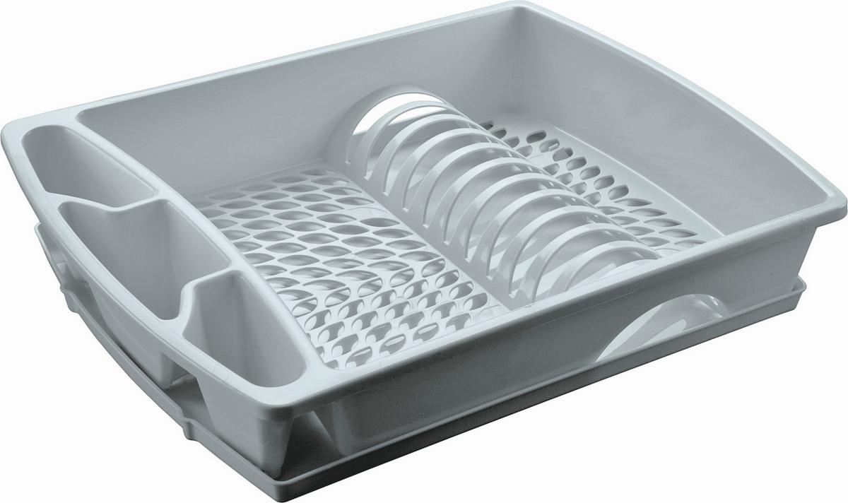 Odkvapávač na riad MANUELA - svetlosivá, Konventionell, plast (47.5/37.5/9cm) - Mömax