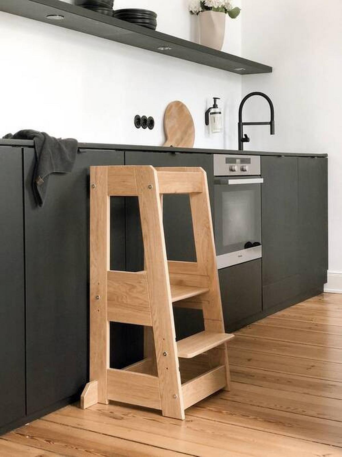 Lernturm Eiche - Eichefarben, Basics, Holz (40/91/45cm) - tiSsi