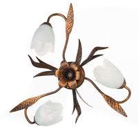 Deckenleuchte 4240/pl3 - Bronzefarben, KONVENTIONELL, Glas/Metall (55/55/18cm)