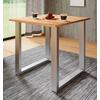 Schreibtisch Lona Eiche Dekor B: 80 cm - Silberfarben/Silbereichenfarben, Design, Holzwerkstoff/Metall (80/76/50cm) - MID.YOU